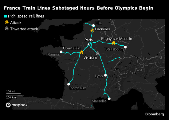 法国预计铁路系统周一恢复正常 称应可较快查明破坏行动的肇事者